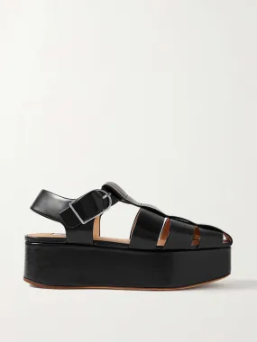 Mila leather platform sandals